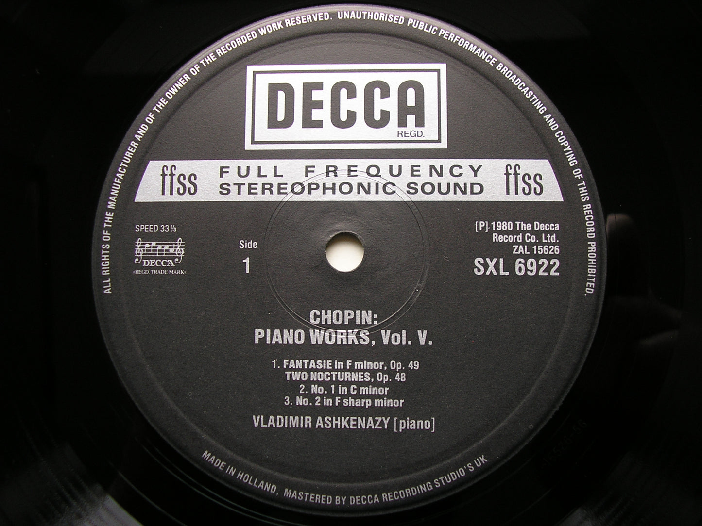 CHOPIN: COMPLETE SOLO PIANO MUSIC    ASHKENAZY   15 LP