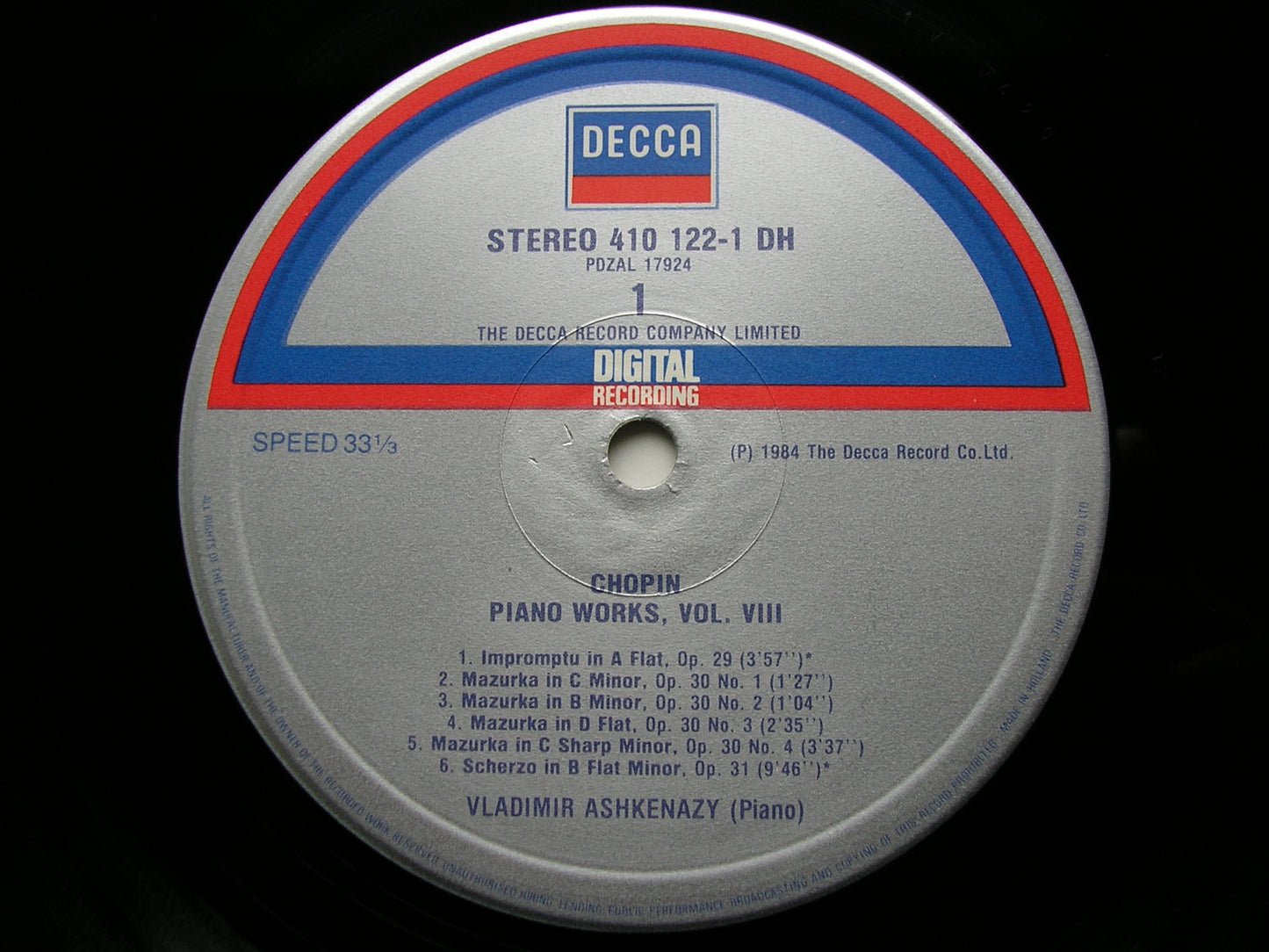 CHOPIN: COMPLETE SOLO PIANO MUSIC    ASHKENAZY   15 LP