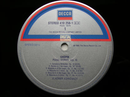 CHOPIN: COMPLETE SOLO PIANO MUSIC    ASHKENAZY   15 LP