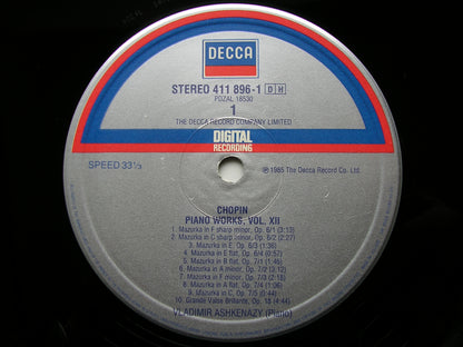 CHOPIN: COMPLETE SOLO PIANO MUSIC    ASHKENAZY   15 LP