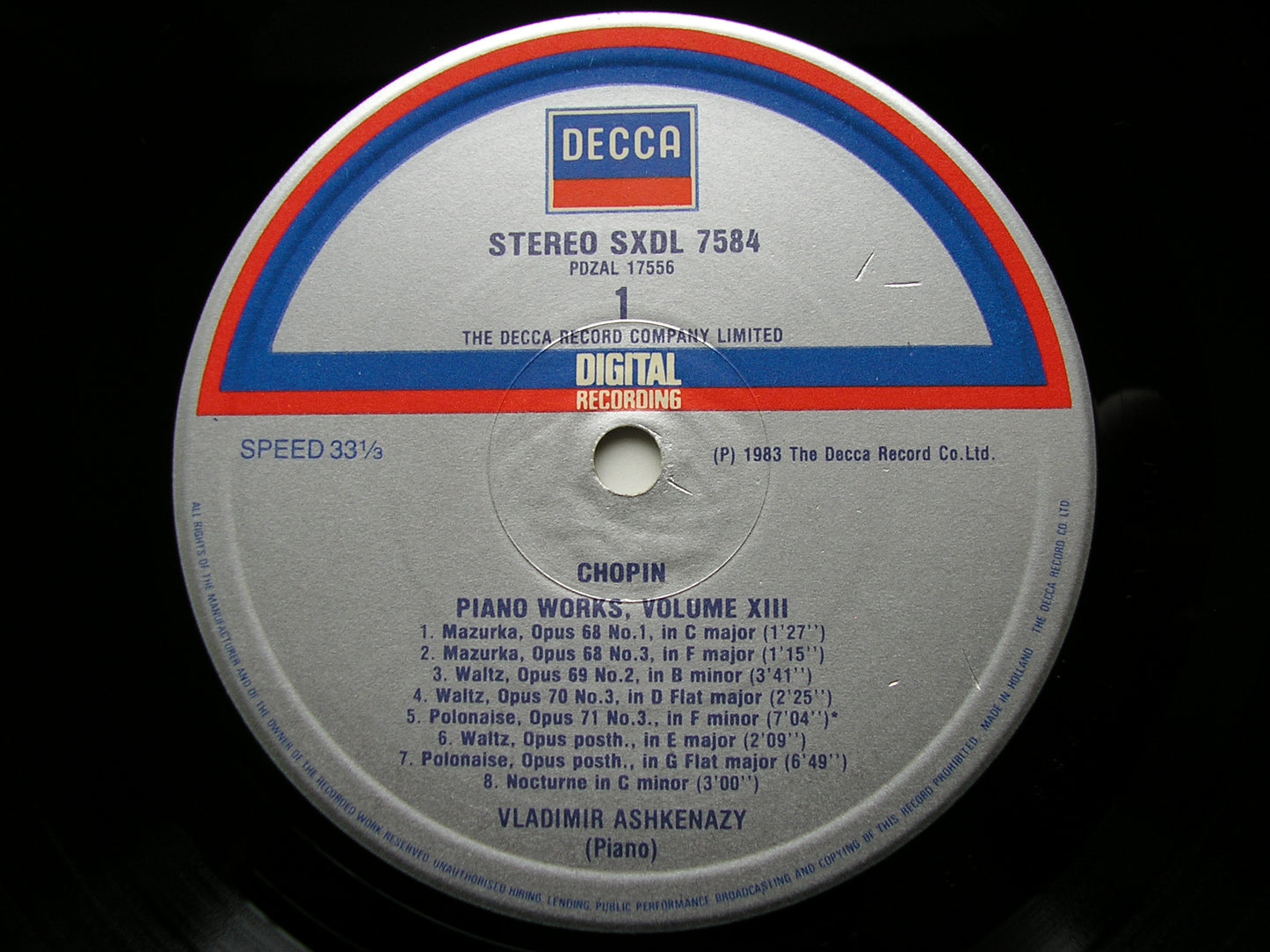 CHOPIN: COMPLETE SOLO PIANO MUSIC    ASHKENAZY   15 LP