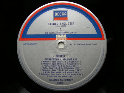 CHOPIN: COMPLETE SOLO PIANO MUSIC    ASHKENAZY   15 LP