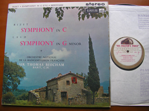 BIZET: SYMPHONY in C / LALO: SYMPHONY in G     SIR THOMAS BEECHAM / FRENCH NATIONAL RADIO ORCHESTRA     ASD 388