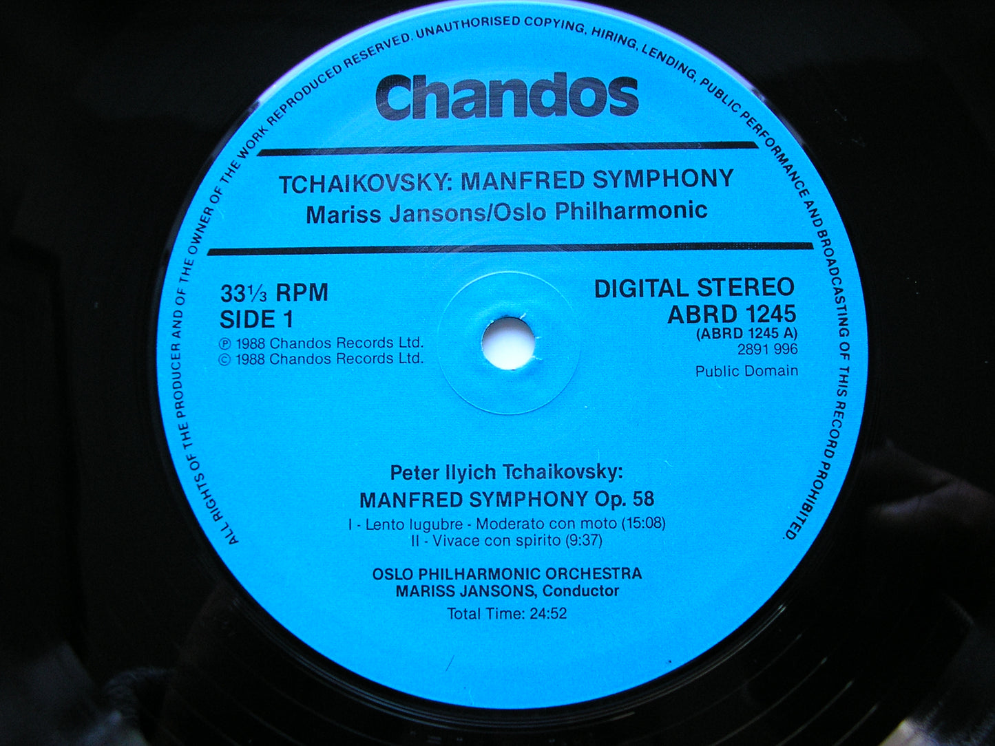 TCHAIKOVSKY: THE COMPLETE SYMPHONIES   JANSONS / OSLO PHILHARMONIC   7 LP SET
