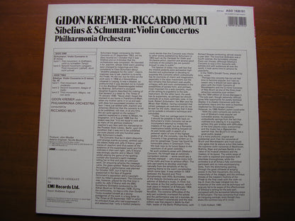 SIBELIUS: VIOLIN CONCERTO / SCHUMANN: VIOLIN CONCERTO   KREMER / PHILHARMONIA / MUTI   ASD 1435191