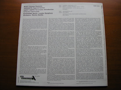 BIZET-SARASATE: CARMEN FANTAISIE / SAINT-SAENS: HAVANAISE / SARASATE: ZIGEUNERWEISEN    RICCI / LONDON SYMPHONY / GAMBA   SDD 420