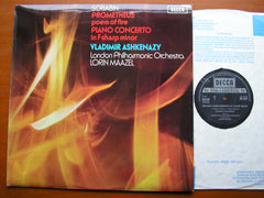 SCRIABIN: PROMETHEUS - POEM OF FIRE / PIANO CONCERTO   ASHKENAZY / LONDON PHILHARMONIC / LORIN MAAZEL      SXL 6527