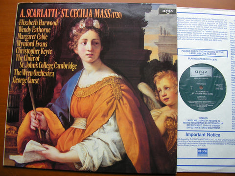 SCARLATTI: SAINT CECILIA MASS    SOLOISTS / ST JOHN'S COLLEGE CHOIR / THE WREN ORCHESTRA / GUEST   ZRG 903