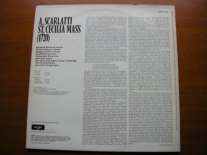 SCARLATTI: SAINT CECILIA MASS    SOLOISTS / ST JOHN'S COLLEGE CHOIR / THE WREN ORCHESTRA / GUEST   ZRG 903