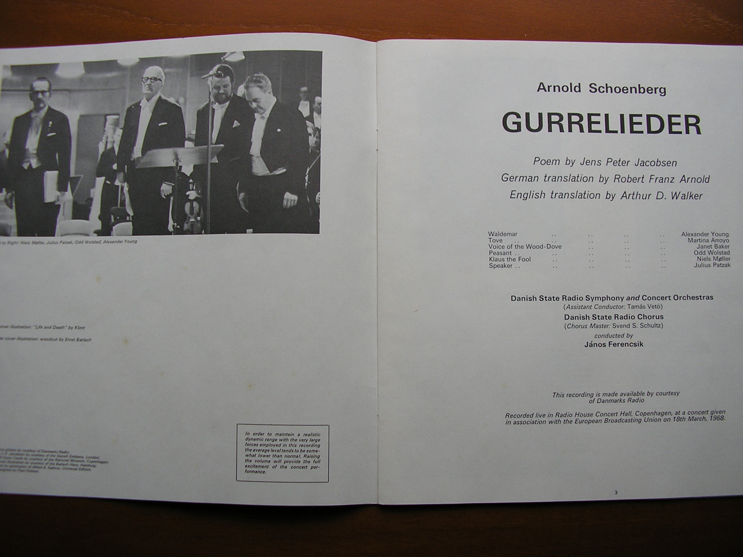 SCHOENBERG: GURRELIEDER  SOLOISTS / DANISH STATE RADIO SYMPHONY / FERENCSIK   SLS 884
