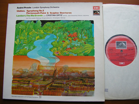 WALTON: SYMPHONY No. 2 / PORTSMOUTH POINT / SCAPINO   SOLOISTS / PREVIN / LONDON SYMPHONY  ASD 2990