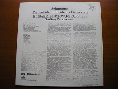 SCHUMANN: FRAUENLIEBE UND LEBEN / LIEDERKREIS Op. 24   SCHWARZKOPF / PARSONS    ASD 3037