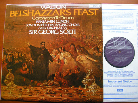 WALTON: BELSHAZZAR'S FEAST / CORONATION TE DEUM  LUXON / LONDON PHILHARMONIC / SOLTI    SET 618