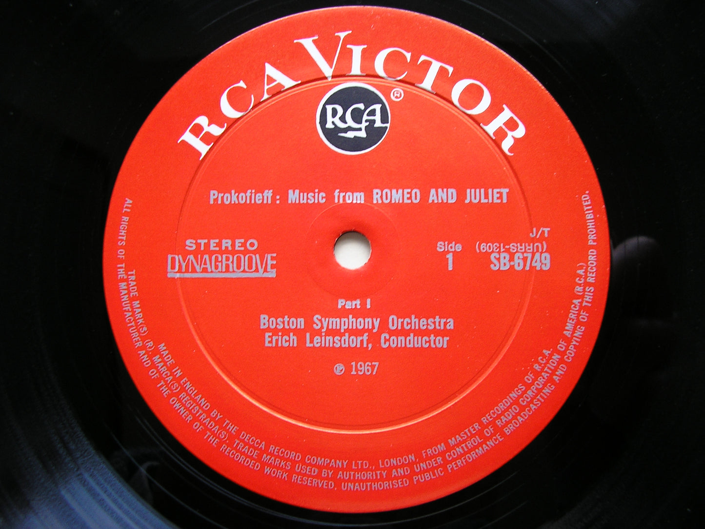 PROKOFIEV: ROMEO & JULIET  Excerpts   LEINSDORF / BOSTON SYMPHONY   SB 6749