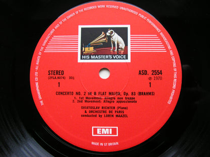 BRAHMS: PIANO CONCERTO No. 2   RICHTER / ORCHESTRE de PARIS / MAAZEL   ASD 2554