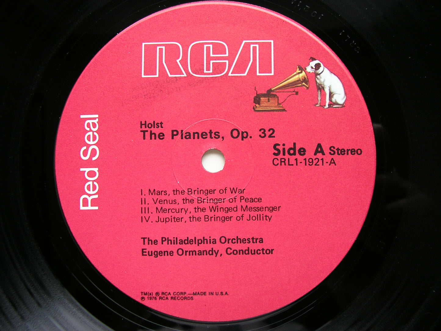 HOLST: THE PLANETS    ORMANDY / PHILADELPHIA ORCHESTRA   CRLI - 1921