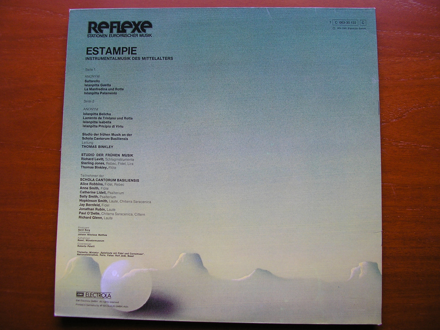 ESTAMPIE - INSTRUMENTAL MUSIC OF THE MIDDLE AGES   STUDIO DER FRUHEN MUSIK / BINKLEY   063 - 30122