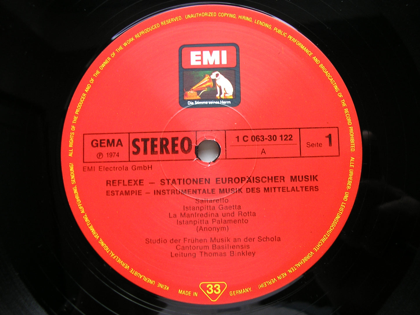 ESTAMPIE - INSTRUMENTAL MUSIC OF THE MIDDLE AGES   STUDIO DER FRUHEN MUSIK / BINKLEY   063 - 30122