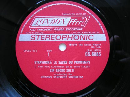 STRAVINSKY: THE RITE OF SPRING  SOLTI / CHICAGO ORCHESTRA  CS 6885