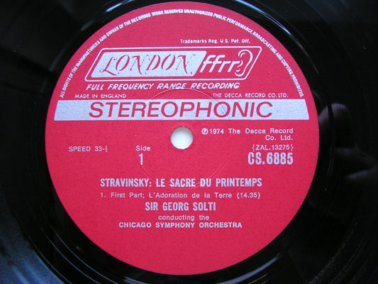 STRAVINSKY: THE RITE OF SPRING  SOLTI / CHICAGO ORCHESTRA  CS 6885