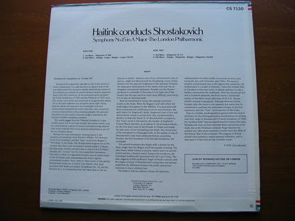 SHOSTAKOVICH: SYMPHONY No. 15   HAITINK / LONDON PHILHARMONIC  CS 7130