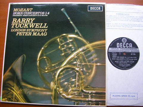 MOZART: HORN CONCERTOS Nos. 1 - 4    TUCKWELL / LONDON SYMPHONY / MAAG     SXL 6108