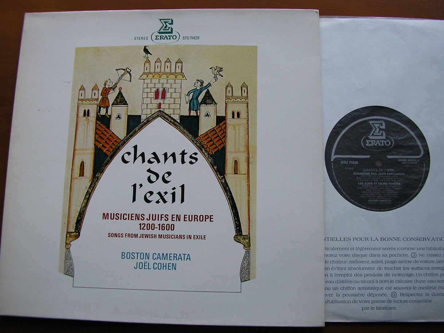 CHANTS DE L'EXIL: JEWISH MUSICIANS IN EUROPE 1200 - 1600    COHEN / BOSTON CAMERATA   STU 71429