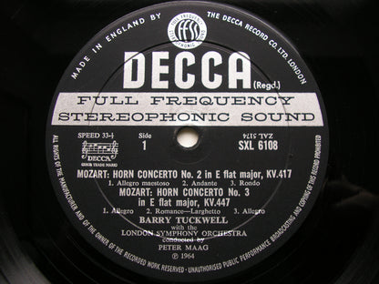 MOZART: HORN CONCERTOS Nos. 1 - 4    TUCKWELL / LONDON SYMPHONY / MAAG     SXL 6108