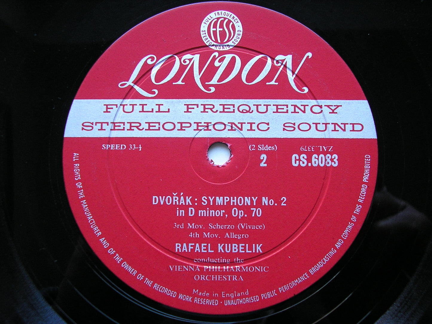 DVORAK: SYMPHONY No. 7    KUBELIK / VIENNA PHILHARMONIC    CS 6083