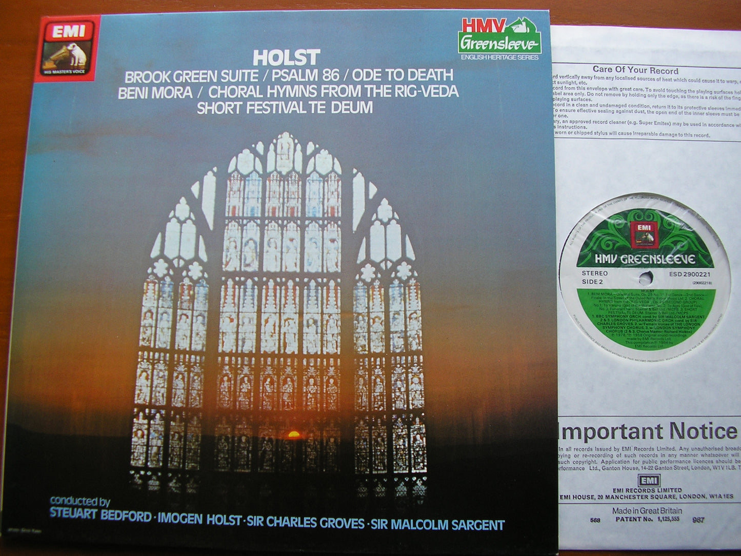 HOLST: BROOK GREEN SUITE / BENI MORA / PSALM 86   ENGLISH CHAMBER ORCHESTRA /  BBCSO / GROVES / HOLST / BEDFORD   ESD 2900221