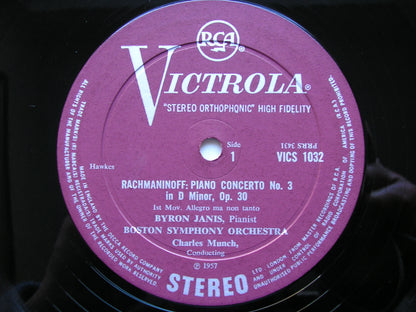 RACHMANINOV: PIANO CONCERTO No. 3    JANIS / BOSTON SYMPHONY / MUNCH   VICS 1032