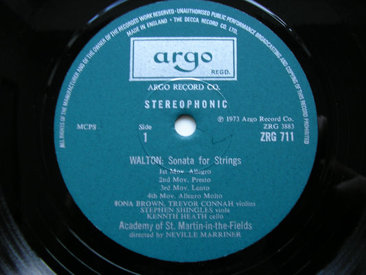 PROKOFIEV: VISIONS FUGITIVES / WALTON: SONATA FOR STRINGS   ASMIF / MARRINER   ZRG 711