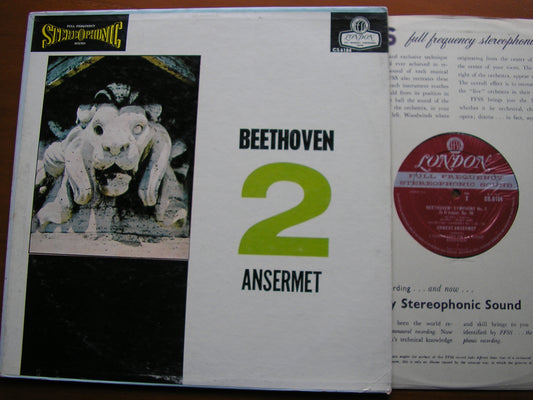 BEETHOVEN: SYMPHONY No. 2 / LEONORA No. 2    ANSERMET / SUISSE ROMANDE   CS 6184