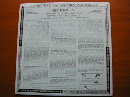 BEETHOVEN: SYMPHONY No. 2 / LEONORA No. 2    ANSERMET / SUISSE ROMANDE   CS 6184