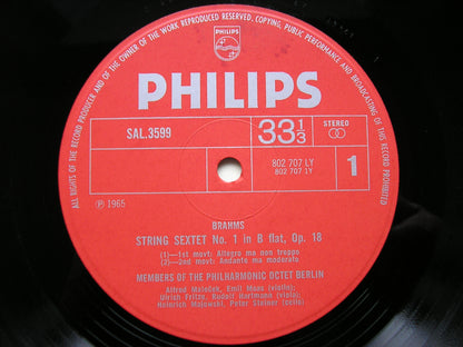 BRAHMS: THE STRING SEXTETS   MEMBERS OF THE BERLIN PHILHARMONIC OCTET   2LP SET   SAL 3599 / SAL 3763