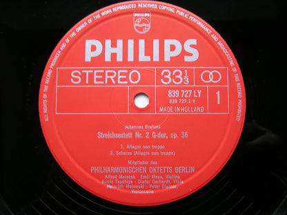 BRAHMS: THE STRING SEXTETS   MEMBERS OF THE BERLIN PHILHARMONIC OCTET   2LP SET   SAL 3599 / SAL 3763