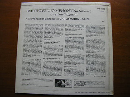 BEETHOVEN: SYMPHONY No. 6 'Pastoral' / EGMONT OVERTURE    GIULINI / CHICAGO SYMPHONY   ASD 2535