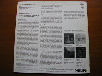 BEETHOVEN: SYMPHONY No. 4 / GROSSE FUGUE    MARRINER / ASMIF    9500 033