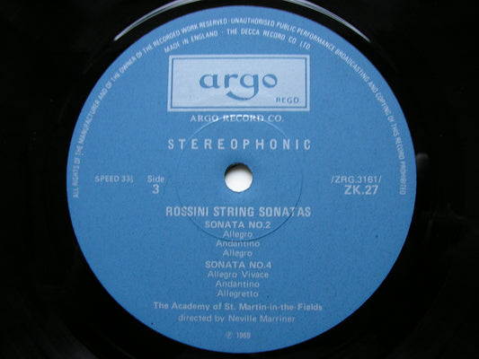 ROSSINI: STRING SONATAS Nos. 1 - 6 / DONIZETTI: STRING QUARTET    MARRINER / ASMIF  2 LP    ZK 26 / 27