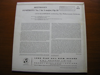 SAX 2415  BEETHOVEN: SYMPHONY No. 7      PHILHARMONIA / KLEMPERER