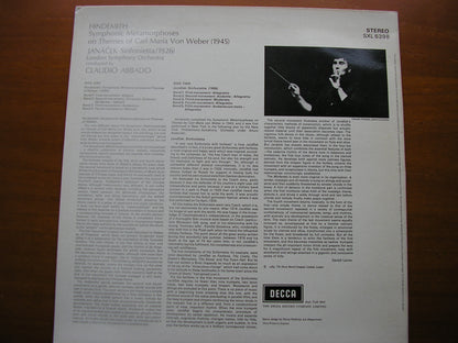 JANACEK: SINFONIETTA / HINDEMITH: SYMPHONIC METAMORPHOSES    ABBADO / LONDON SYMPHONY    SXL 6398