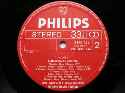 JANACEK: SINFONIETTA / TARAS BULBA    ZINMAN /ROTTERDAM PHILHARMONIC   9500 874