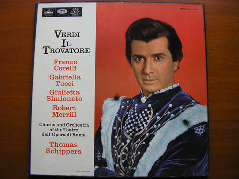 VERDI: IL TROVATORE   CORELLI / TUCCI / MERRILL / SIMIONATO / ROME OPERA / THOMAS SCHIPPERS   SAN 151 - 3