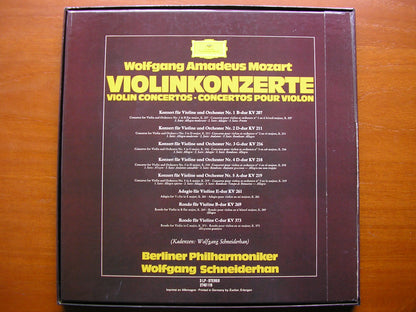 MOZART: THE VIOLIN CONCERTOS   SCHNEIDERHAN / BERLIN PHILHARMONIC   3 LP    2740 116