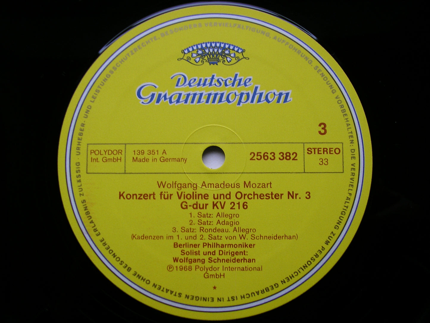 MOZART: THE VIOLIN CONCERTOS   SCHNEIDERHAN / BERLIN PHILHARMONIC   3 LP    2740 116