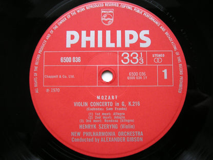 MOZART: THE COMPLETE WORKS FOR VIOLIN & ORCHESTRA    SZERYNG / NEW PHILHARMONIA / GIBSON   4 LP   6707 011