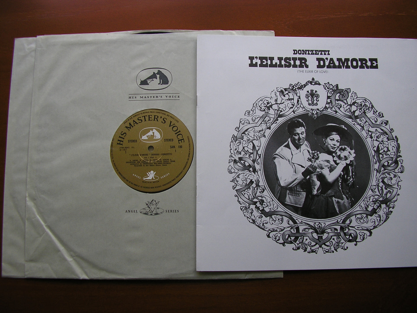 DONIZETTI: L'ELISIR D'AMORE   FRENI / GEDDA / SERENI / CAPECCHI / ROME OPERA / MOLINARI - PRADELLI   SAN 180 - 1