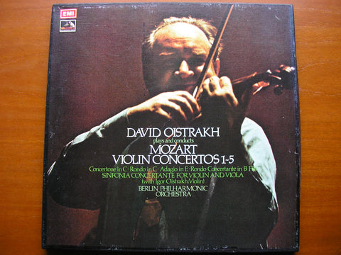 MOZART: THE COMPLETE WORKS FOR VIOLIN & ORCHESTRA   DAVID & IGOR OISTRAKH / BERLIN PHILHARMONIC   4 LP    SLS 828