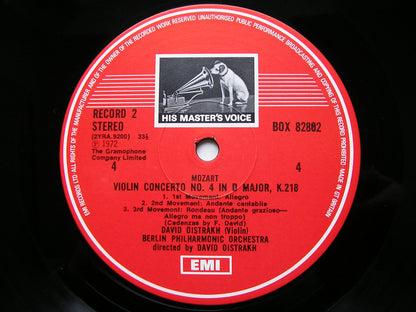 MOZART: THE COMPLETE WORKS FOR VIOLIN & ORCHESTRA   DAVID & IGOR OISTRAKH / BERLIN PHILHARMONIC   4 LP    SLS 828
