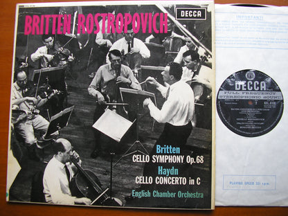 HAYDN: CELLO CONCERTO / BRITTEN: CELLO SYMPHONY ROSTROPOVICH / ECO / BRITTEN SXL 6138